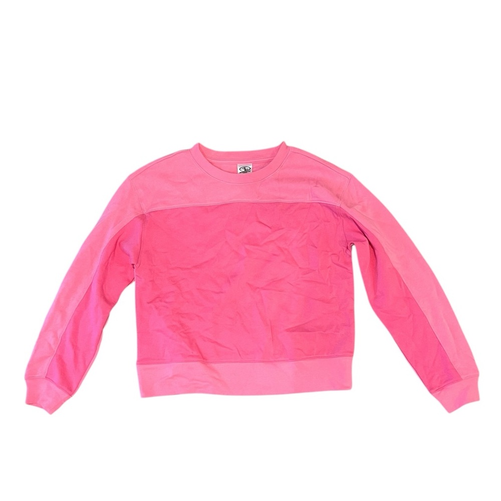 Athletic Works Girls Pink Fleece Pullover Sweatshirt Size Large (10–12)